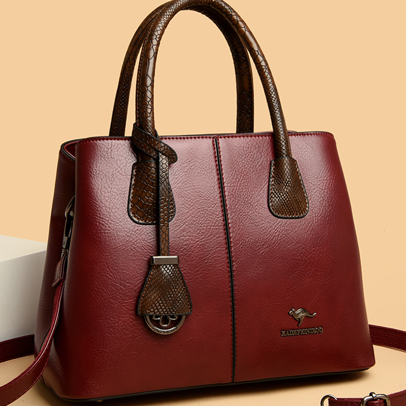 時尚單肩斜肩包牛皮手提包