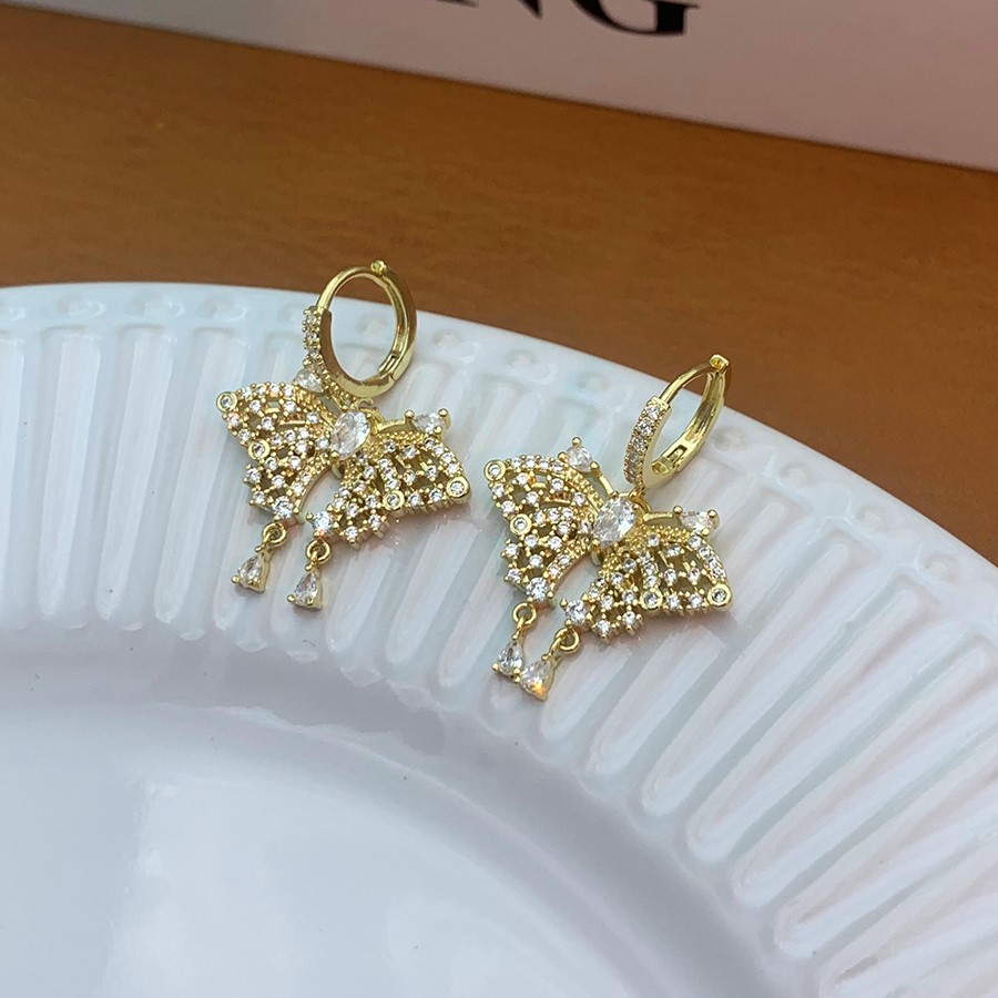 曉夢蝴蝶耳扣耳環-FANYIACC