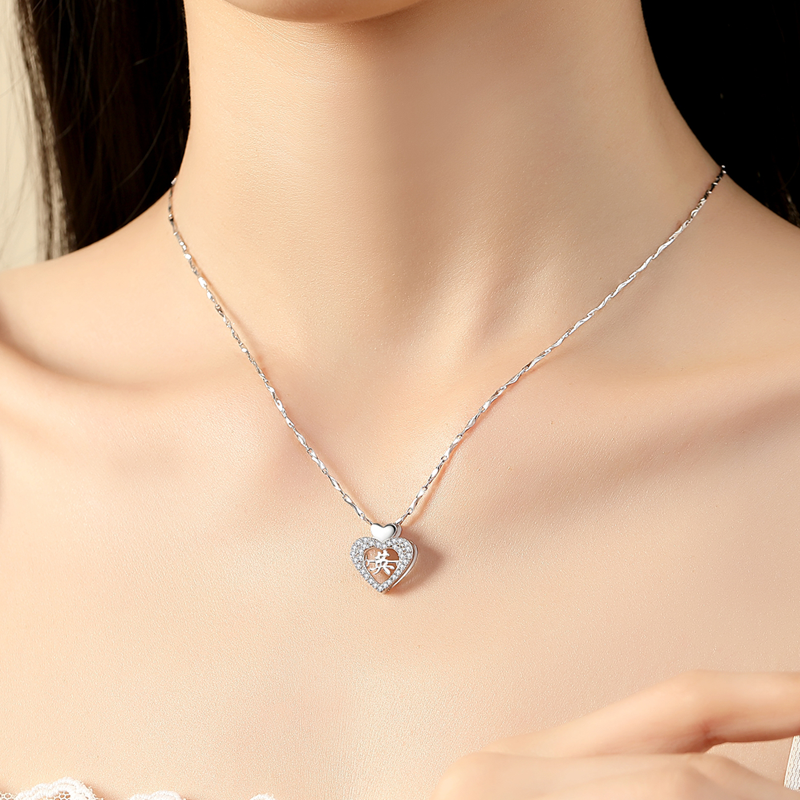訂製款｜心動時刻 愛心純銀項錬鎖骨錬