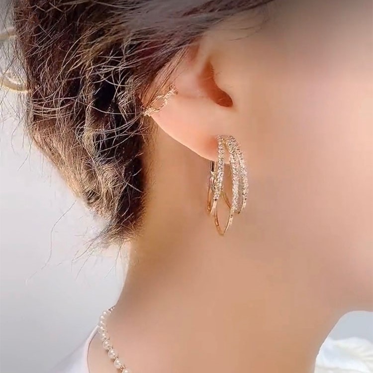 氣質圈圈金色耳環