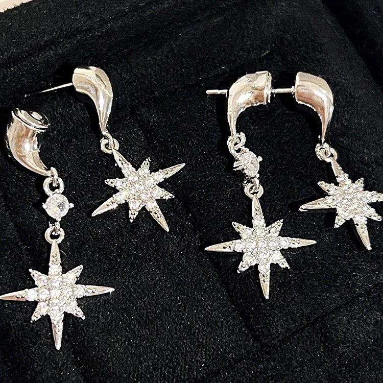 六芒星時尚耳環