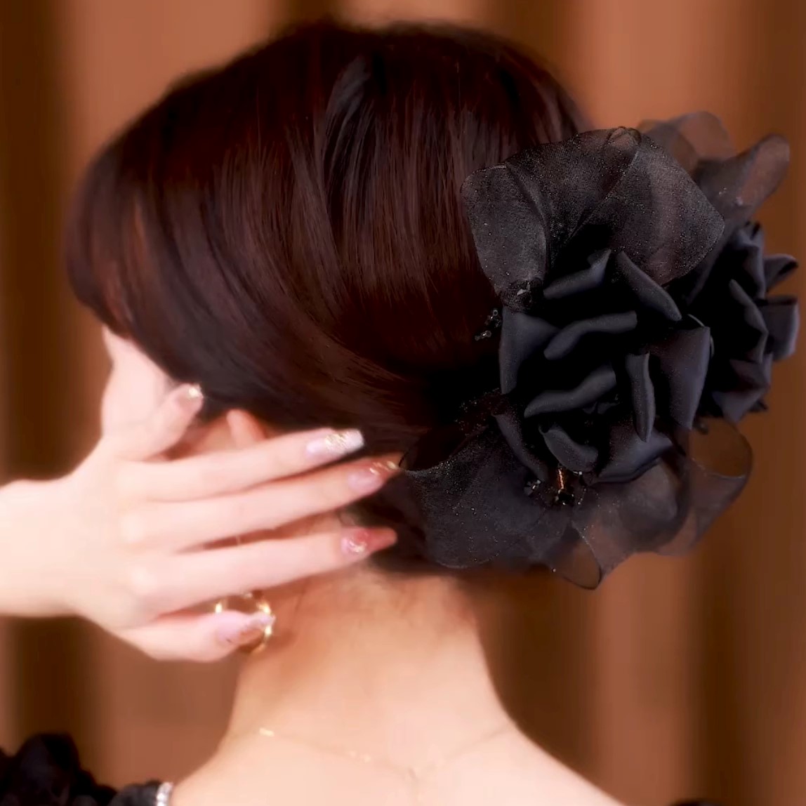 歐莎蝴蝶結玫瑰花抓夾