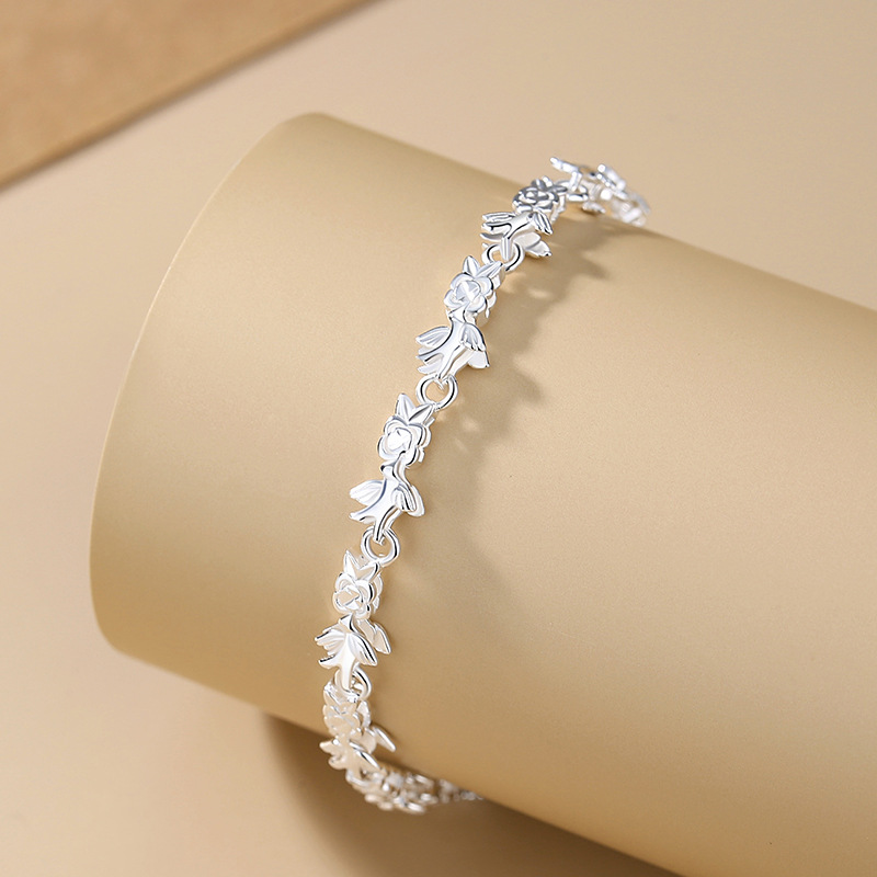 簡約設計燕子純銀手錬