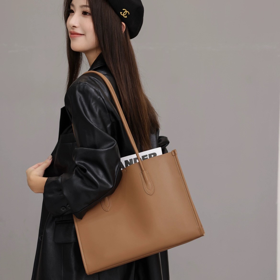 托特女大容量真皮包包