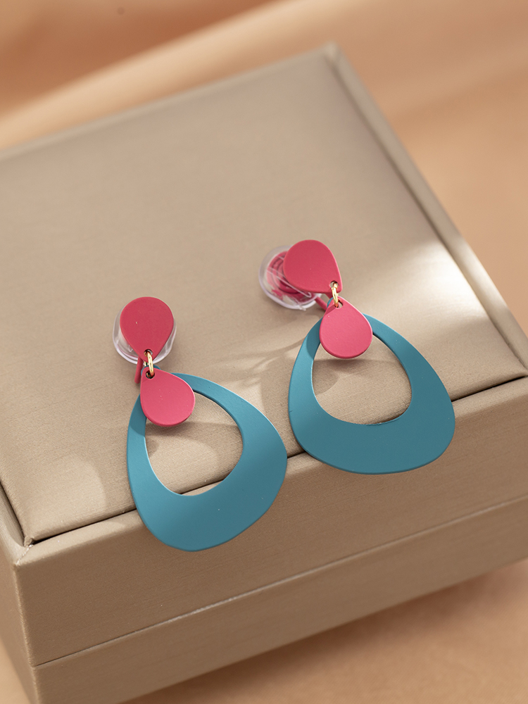 個性撞色幾個耳環