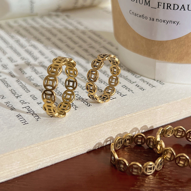 八方來財 錢多多銅錢戒指