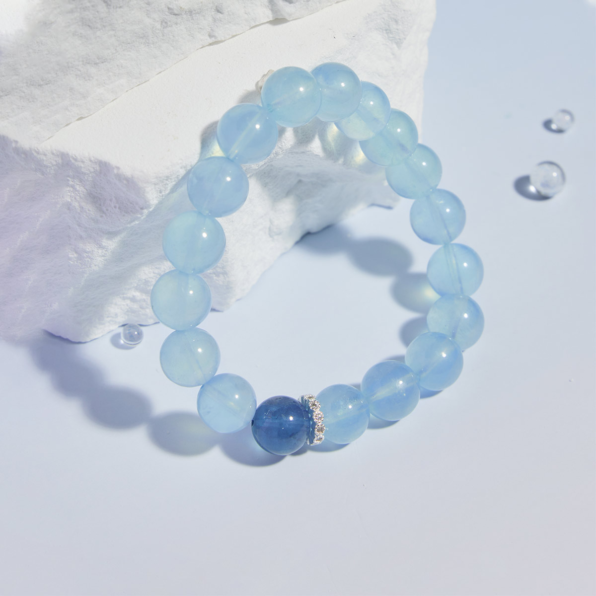 海藍寶 | 魔鬼藍少女感藍色水晶手串