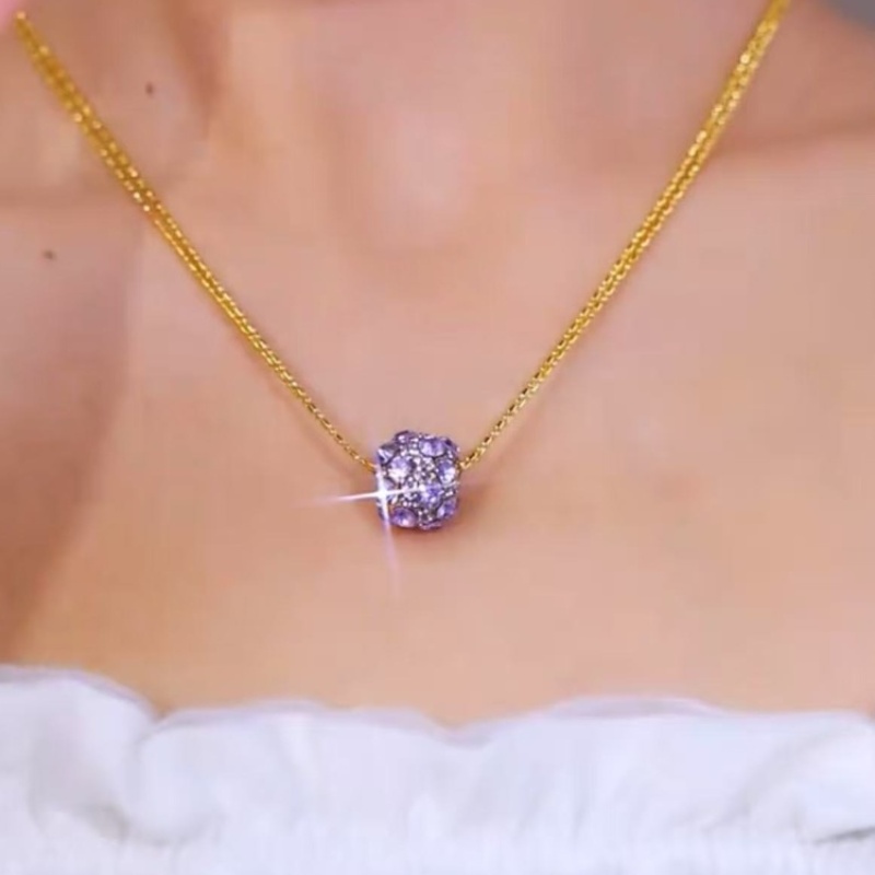 紫氣東來滿鑽球項鍊