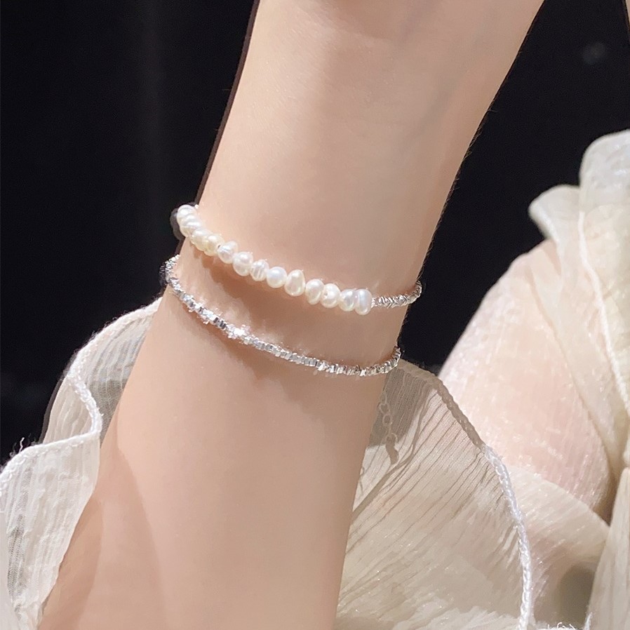 碎銀幾兩珍珠純銀手錬