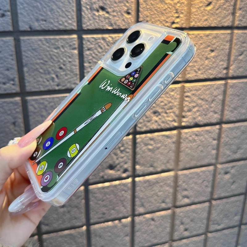 創意流沙殼 趣味桌球iphone保護殼