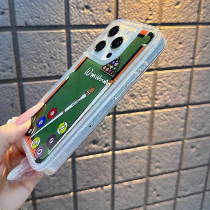 創意流沙殼 趣味桌球iphone保護殼