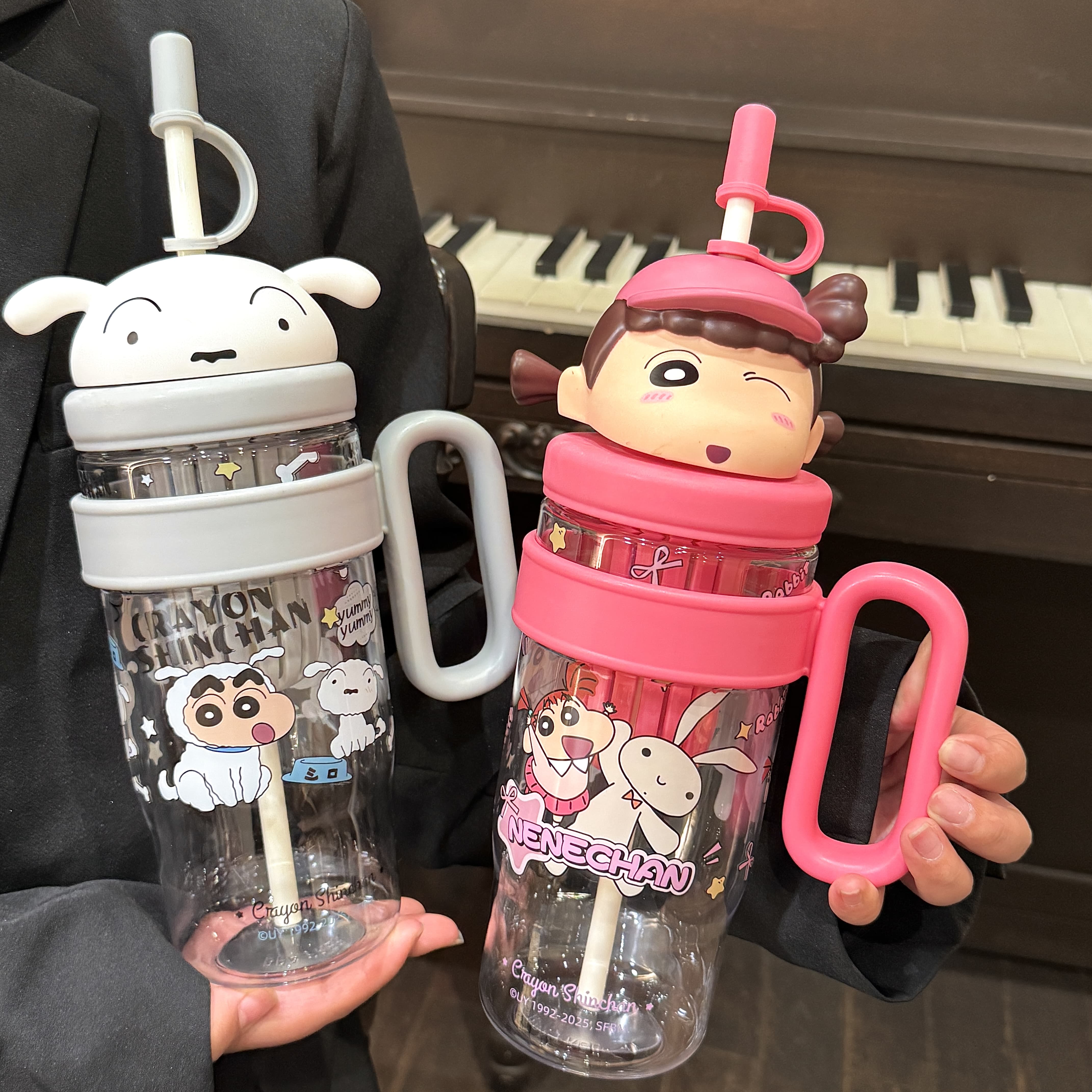 史努比&蠟筆小新超大容量 帶把手冰霸杯