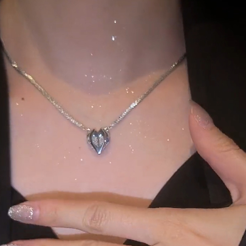 高級感愛心磁吸純銀項錬