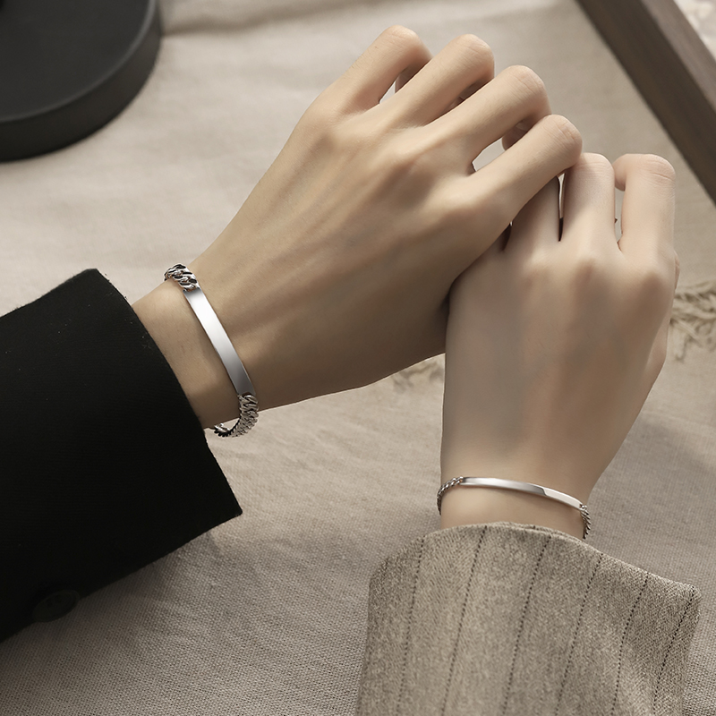 訂製款 | 簡約個性可刻字紀念情侶手錬