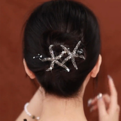 復古海星一字夹盤發神器