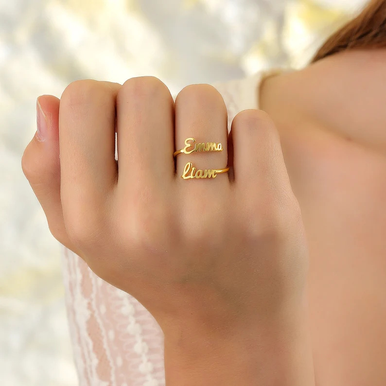 訂製款｜S925純銀客製化姓名戒指