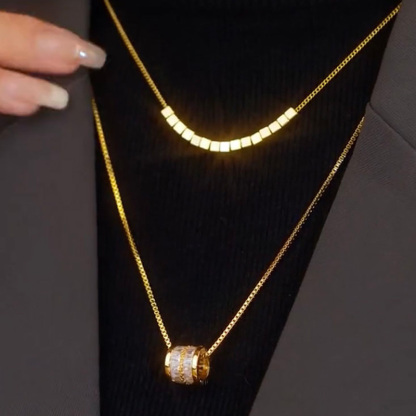 超閃小蠻腰雙層疊戴項鍊