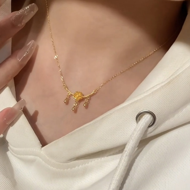 千金風貴氣山茶花鎖骨錬