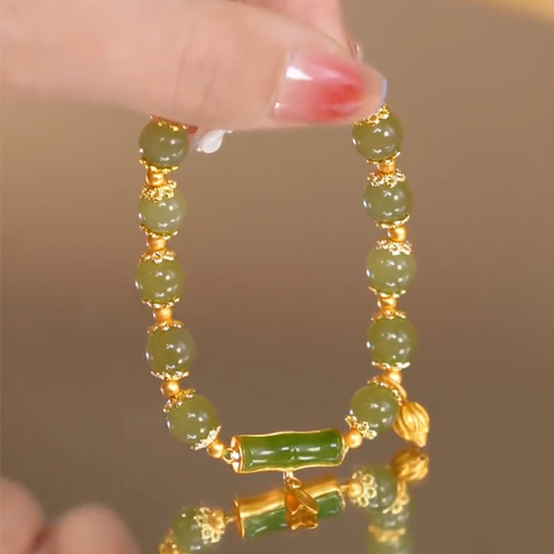 節節高升和田玉花朵手錬