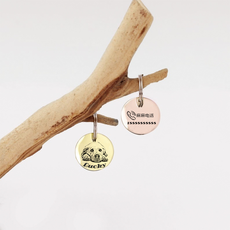 訂製款｜寵物頸圈名字名牌純銀吊牌