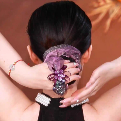 高級感水晶氣質高彈性發繩