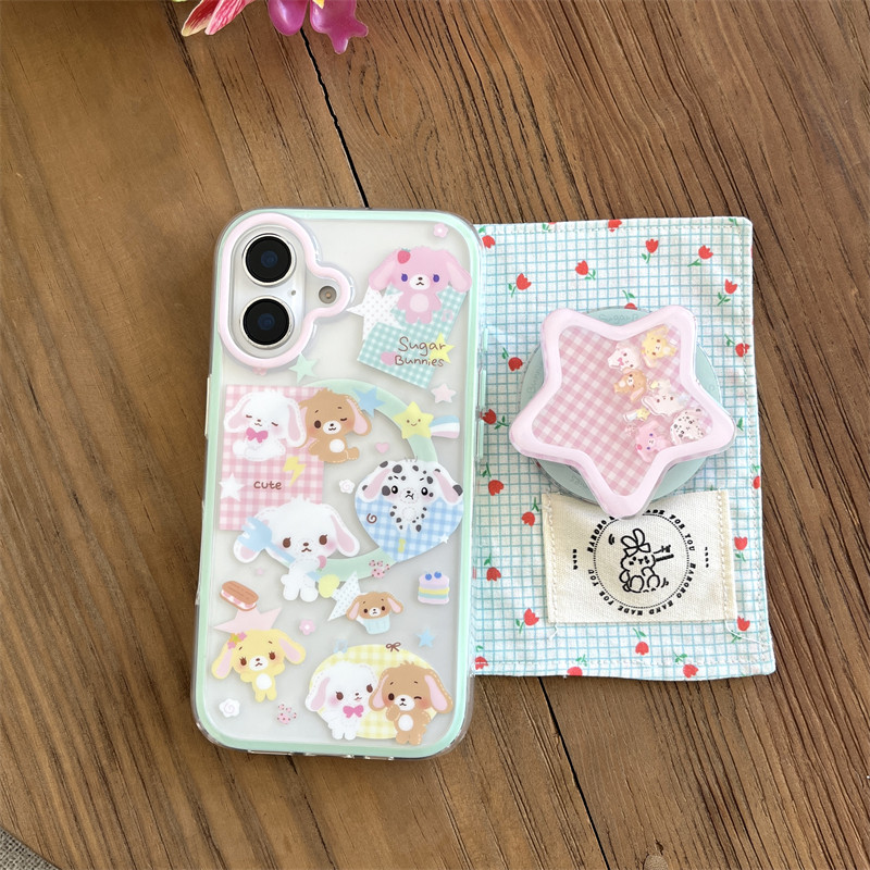 日韓可愛卡通甜點兔子搖搖樂磁吸殼