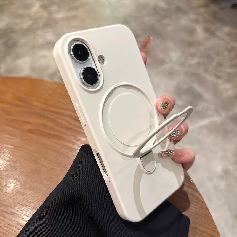 金屬一體磁吸支架大孔iphone保護殼