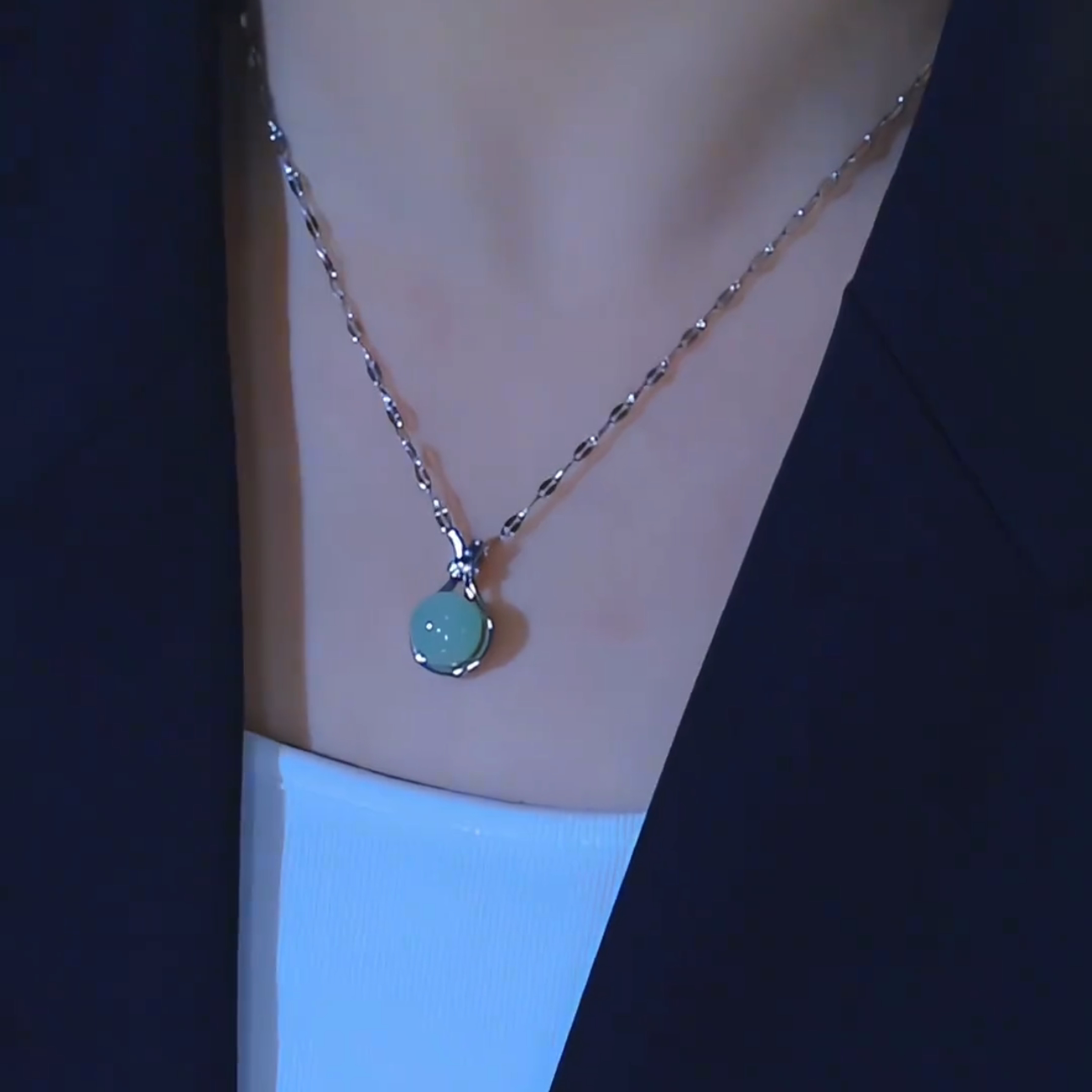 銀色福袋錢袋項錬