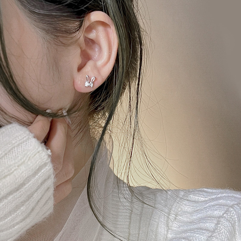 可愛乖巧精緻兔子耳環