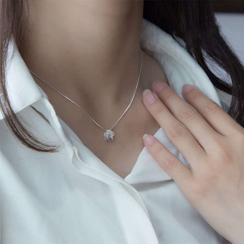 文藝甜美清新櫻花鎖骨錬