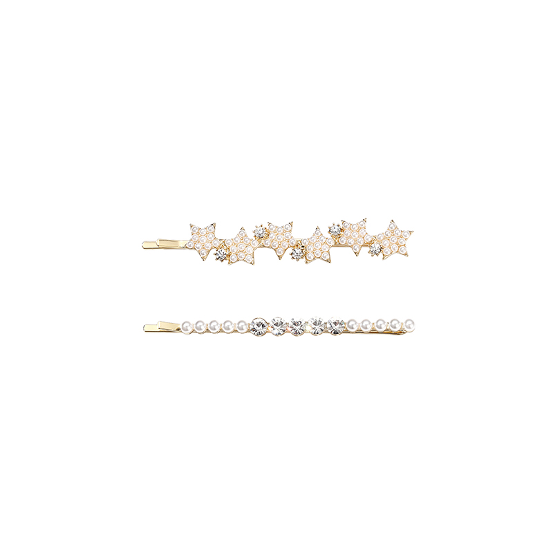 簡約珍珠髮夾•兩件組