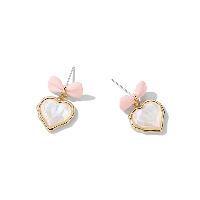 愛心蝴蝶結少女心耳環