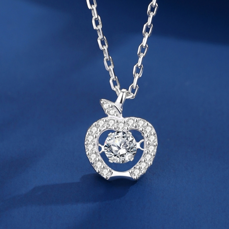 訂製款｜純銀平安果跳動的心項錬