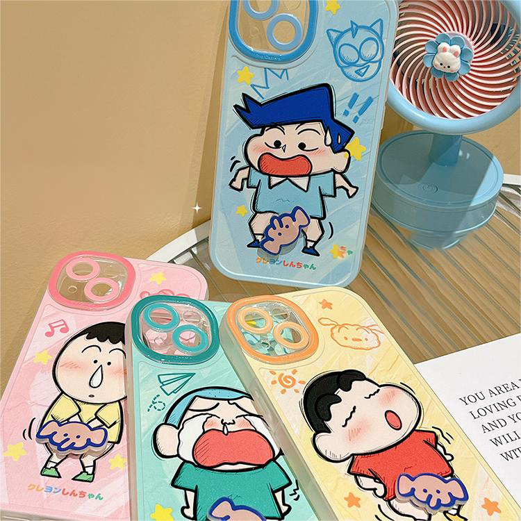 卡通旋轉小新iphone手機保護殼