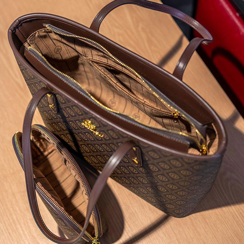 氣質時尚印花通勤大容量托特包