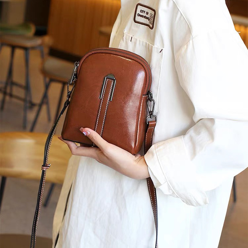 時尚牛皮真皮手機包