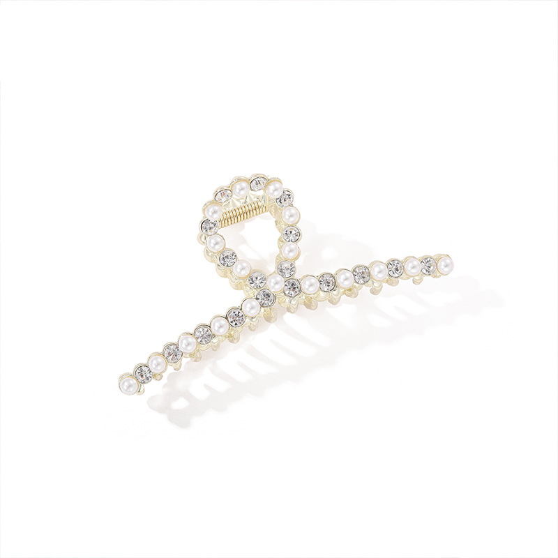 法式珍珠髮夾鯊魚夾