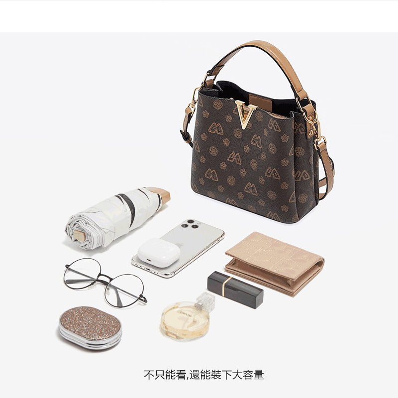 百搭手提印花單肩包