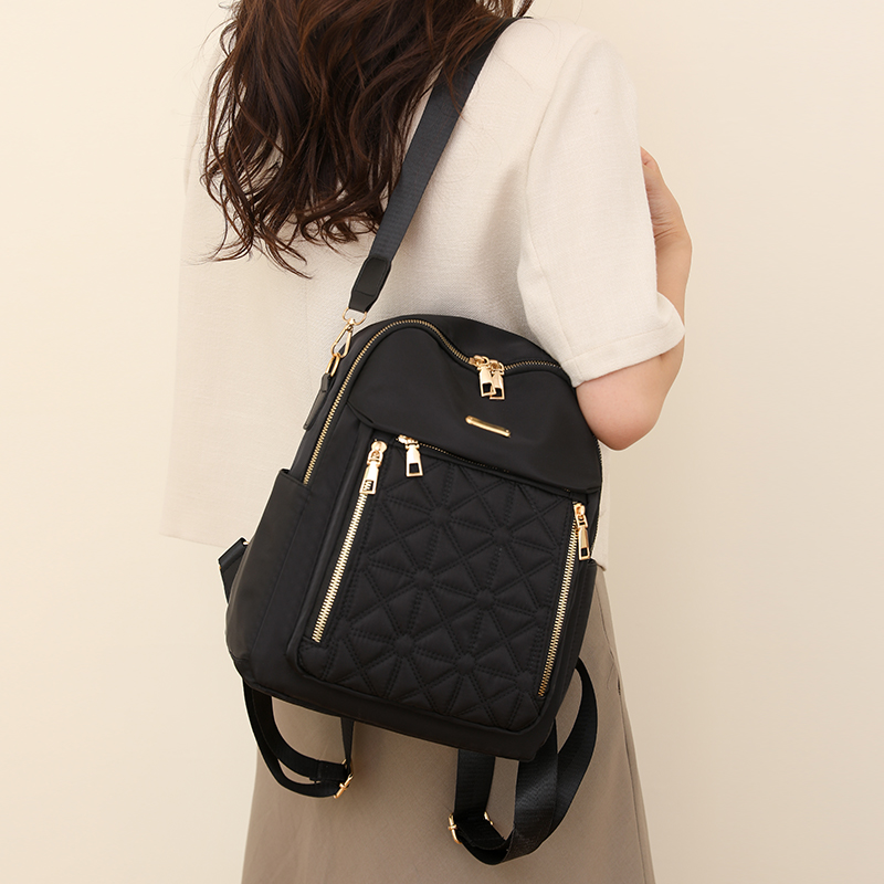 牛津布雙肩包 多口大容量書包後背包