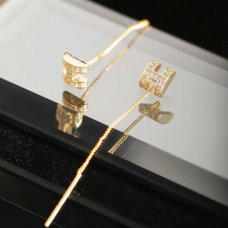 個性鋯石養耳洞防過敏流蘇耳環