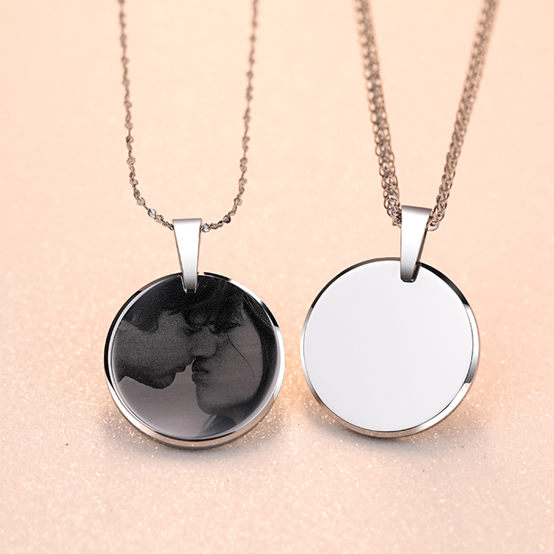 訂製款｜定制照片紀念圖案 刻字吊墜 情侶項錬