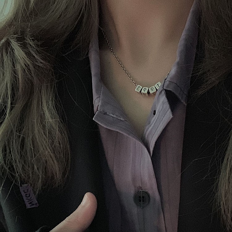 訂製款｜訂製幸運數字 復古方塊 S925純銀項錬