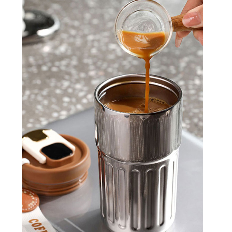 全新316不鏽鋼智能溫顯咖啡保溫杯