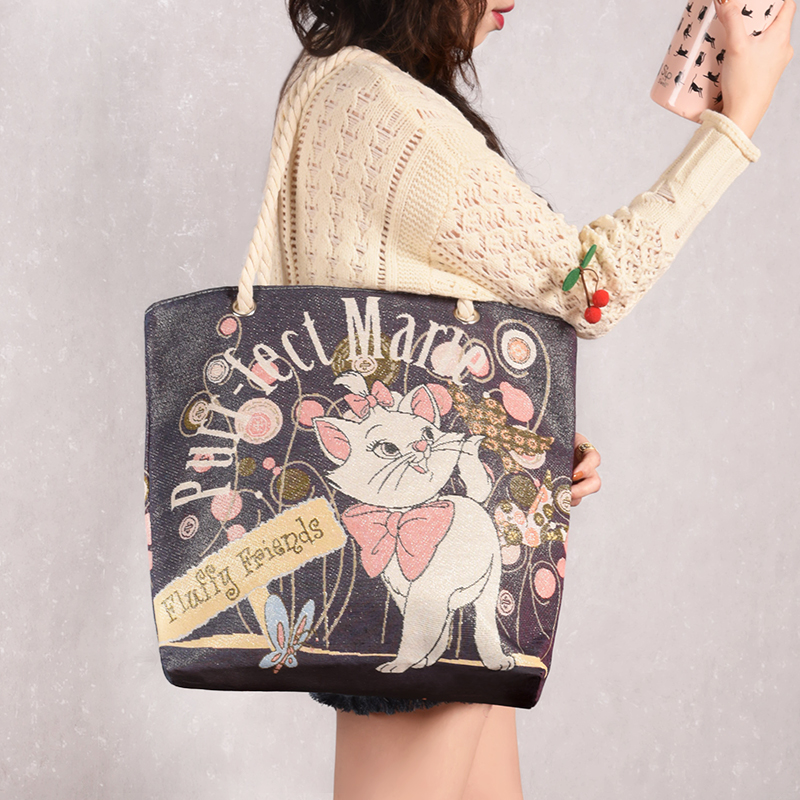 復古田園 大容量卡通托特包