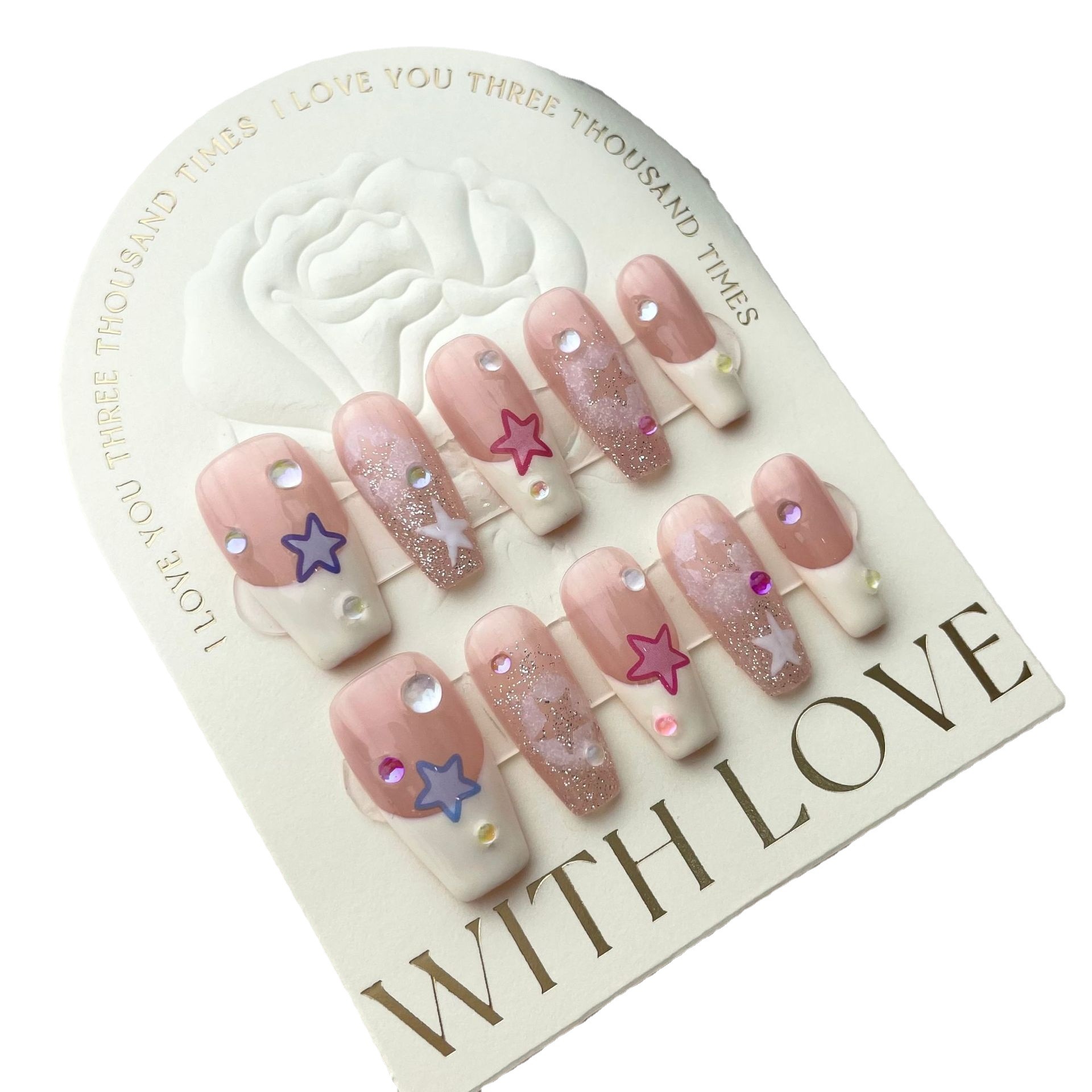 手工穿戴甲 | 可愛星星穿戴式美甲