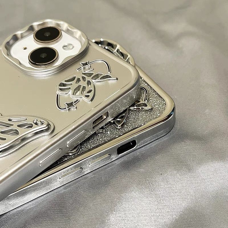 高級感閃粉鏤空帶你讀蝴蝶手機保護殼