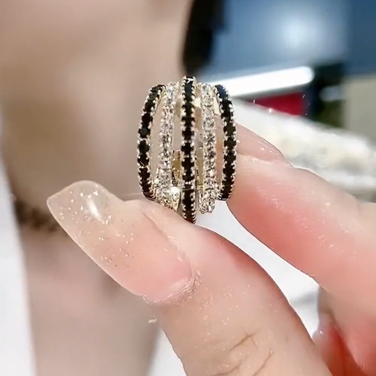 精緻時尚超閃多層耳環