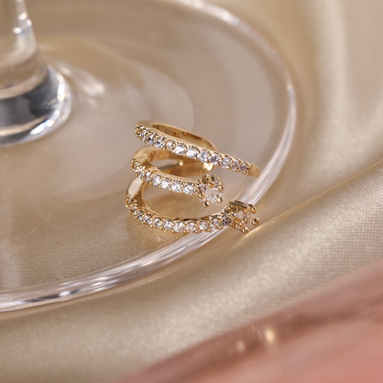 氣質耳骨夾無耳洞鋯石夾式耳環