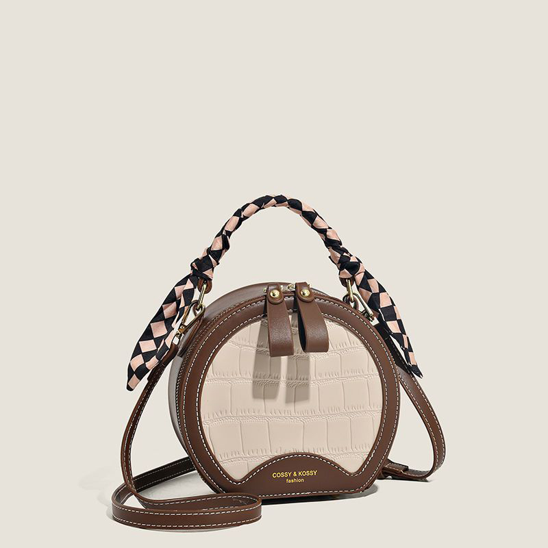  質感時尚斜肩包洋氣手提小圓包