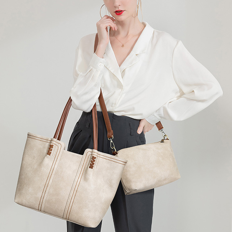 托特包 時尚百搭大容量真皮手提包 